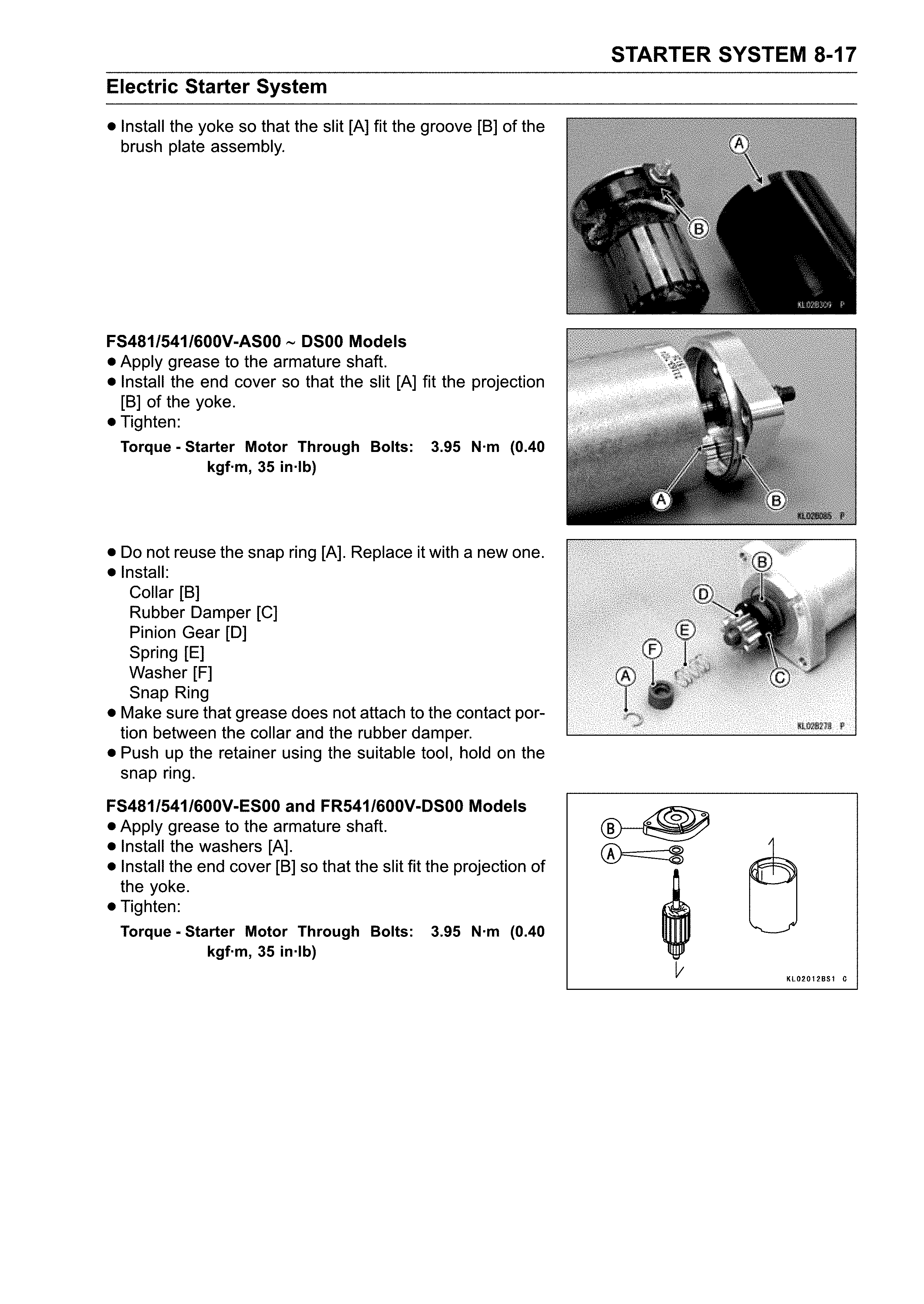 Electric starter system