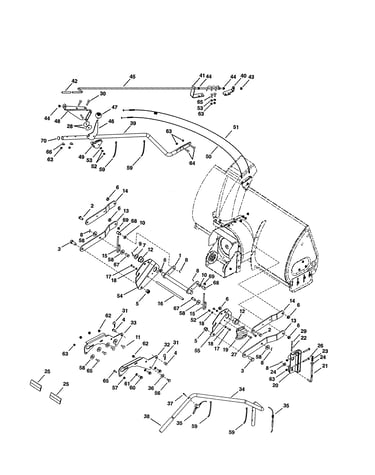 Lift/chute crank rod