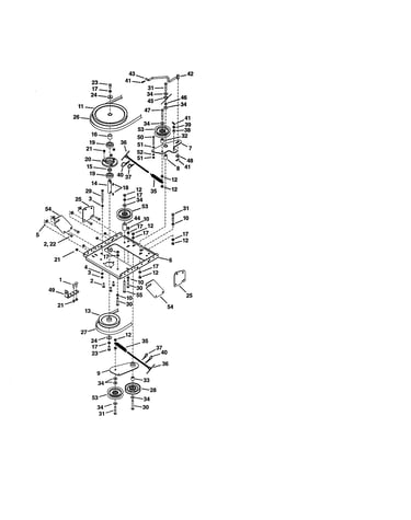 Frame/pulleys/idler bracket