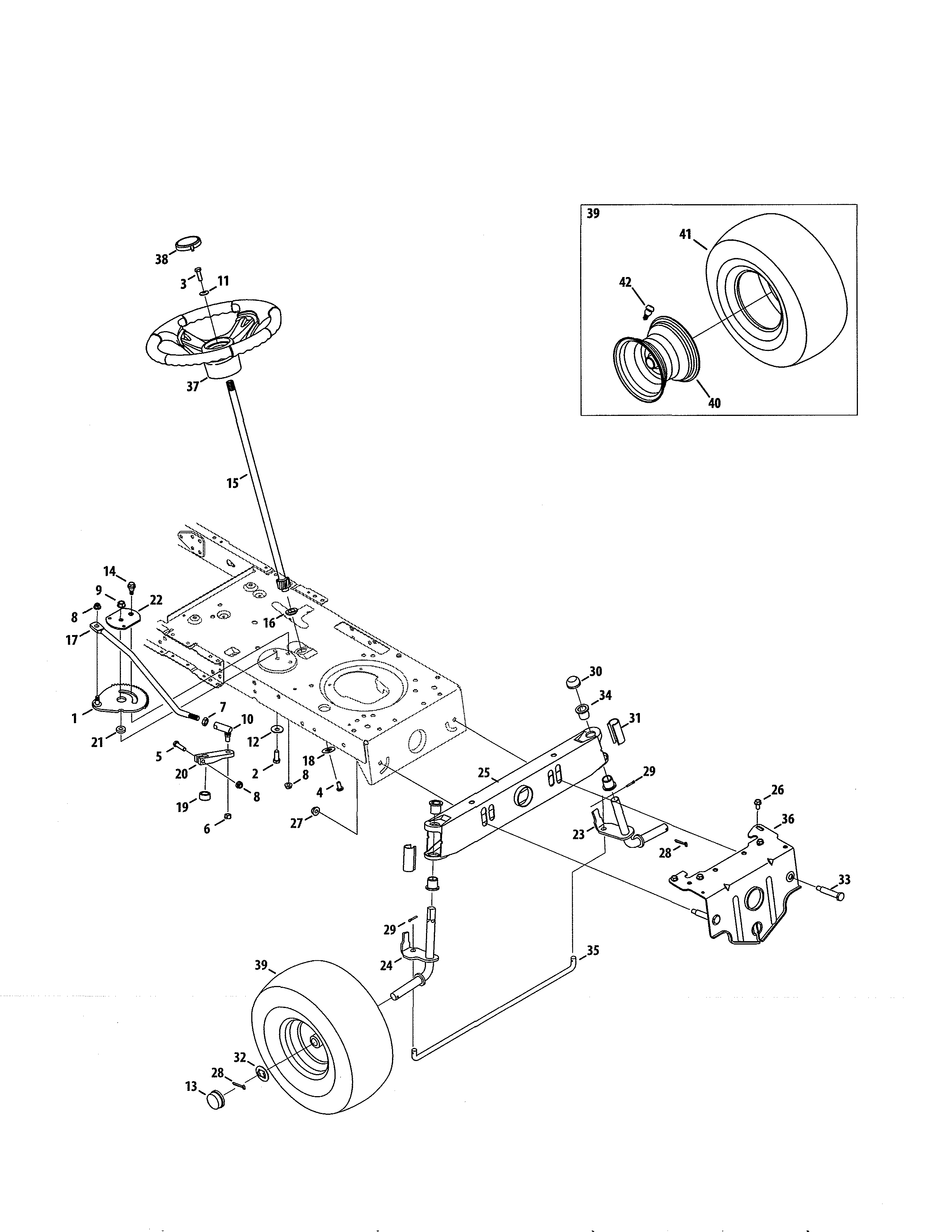 Steering/wheel assembly
