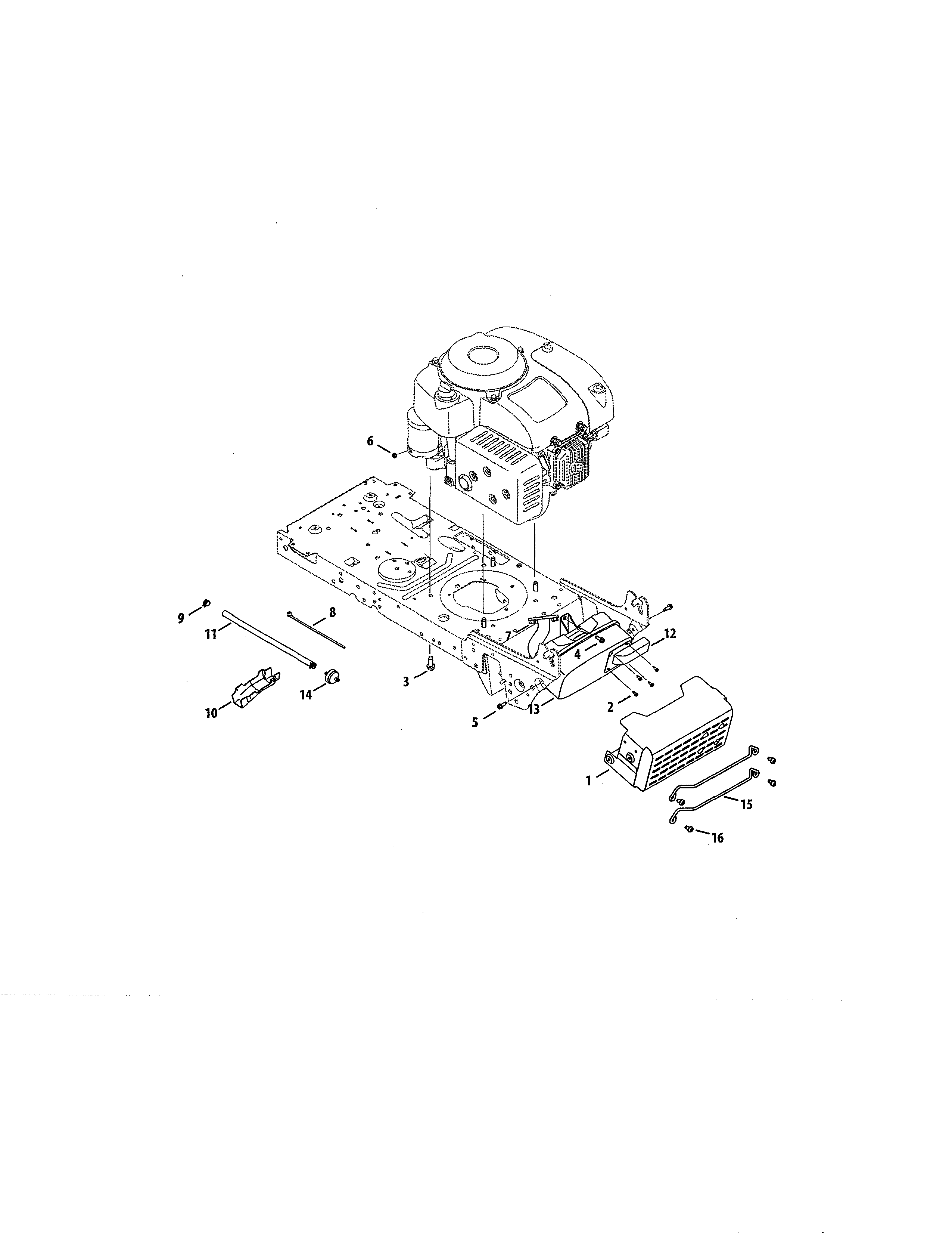 Engine/muffler shield