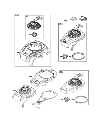 Blower housing/rewind starter