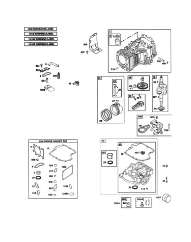 Cylinder/sump/crankshaft