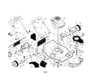 Craftsman 917376150 engine/housing/handle diagram