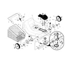 Craftsman 917376150 drive control/gear case/wheels diagram