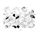 Craftsman 917376152 engine/housing/handle diagram