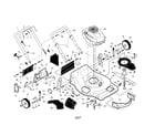 Craftsman 917376153 engine/housing/handle diagram