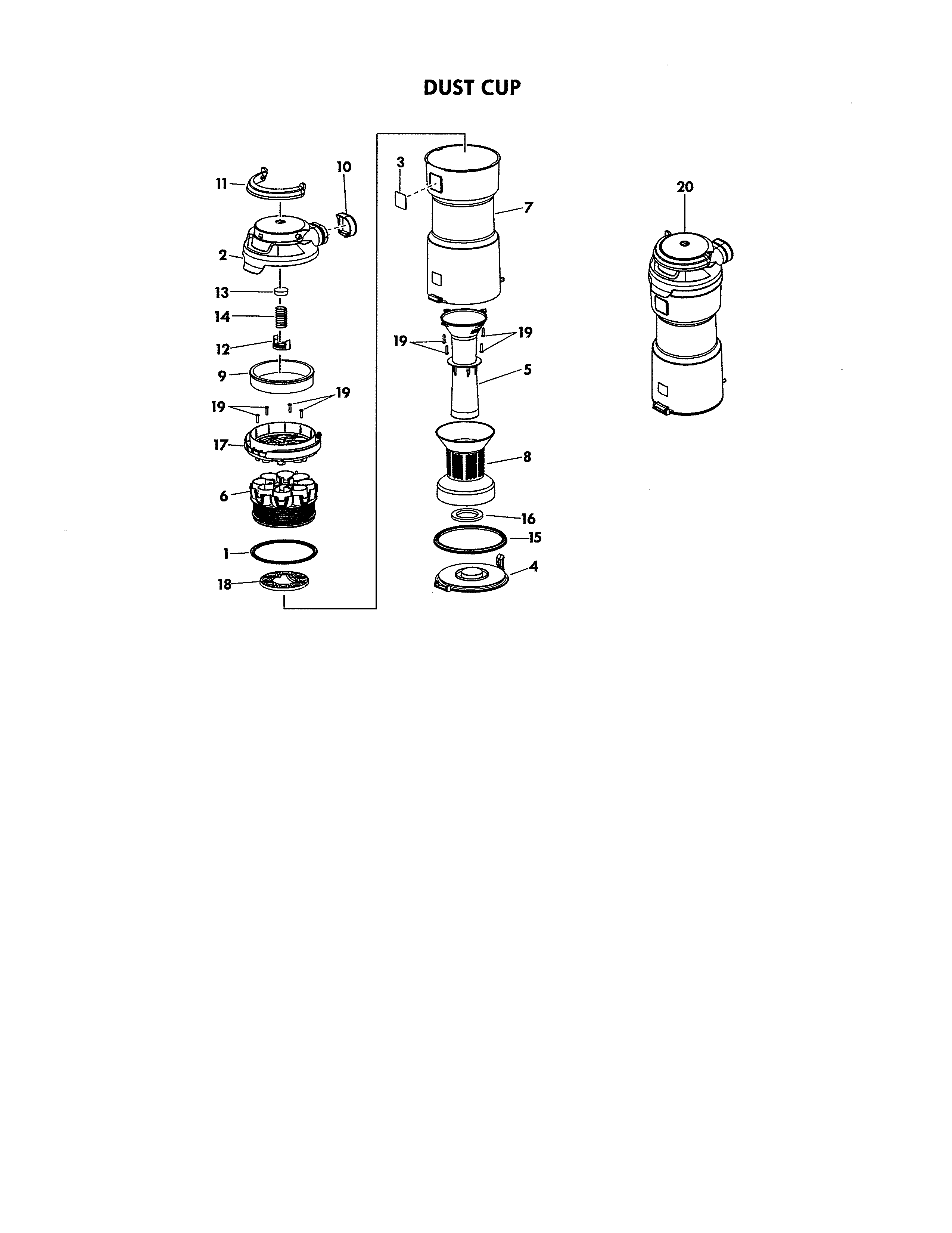 Dust cup