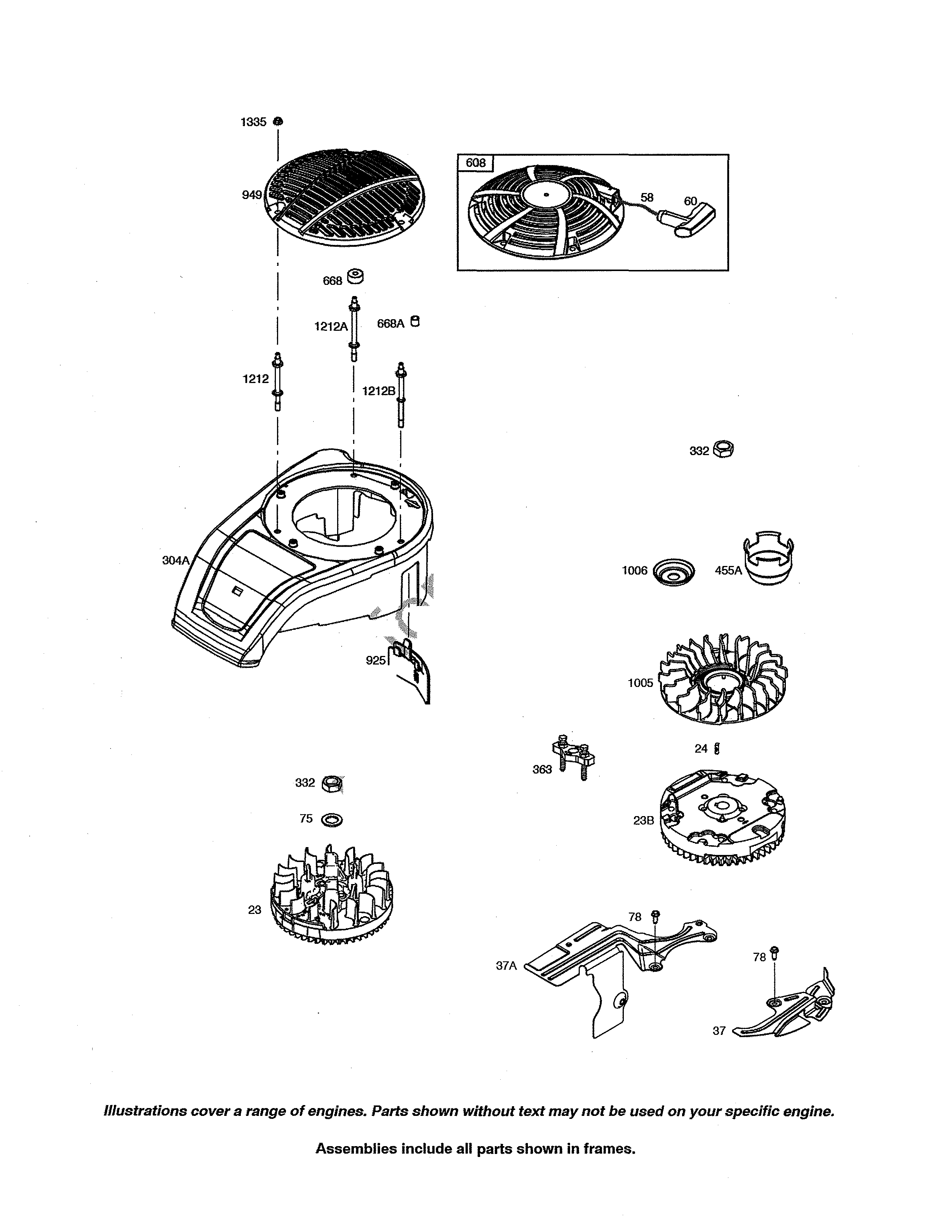 BLOWER HOUSING/FLYWHEEL