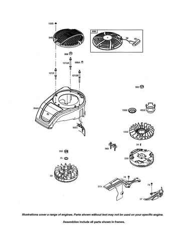 Blower housing/flywheel