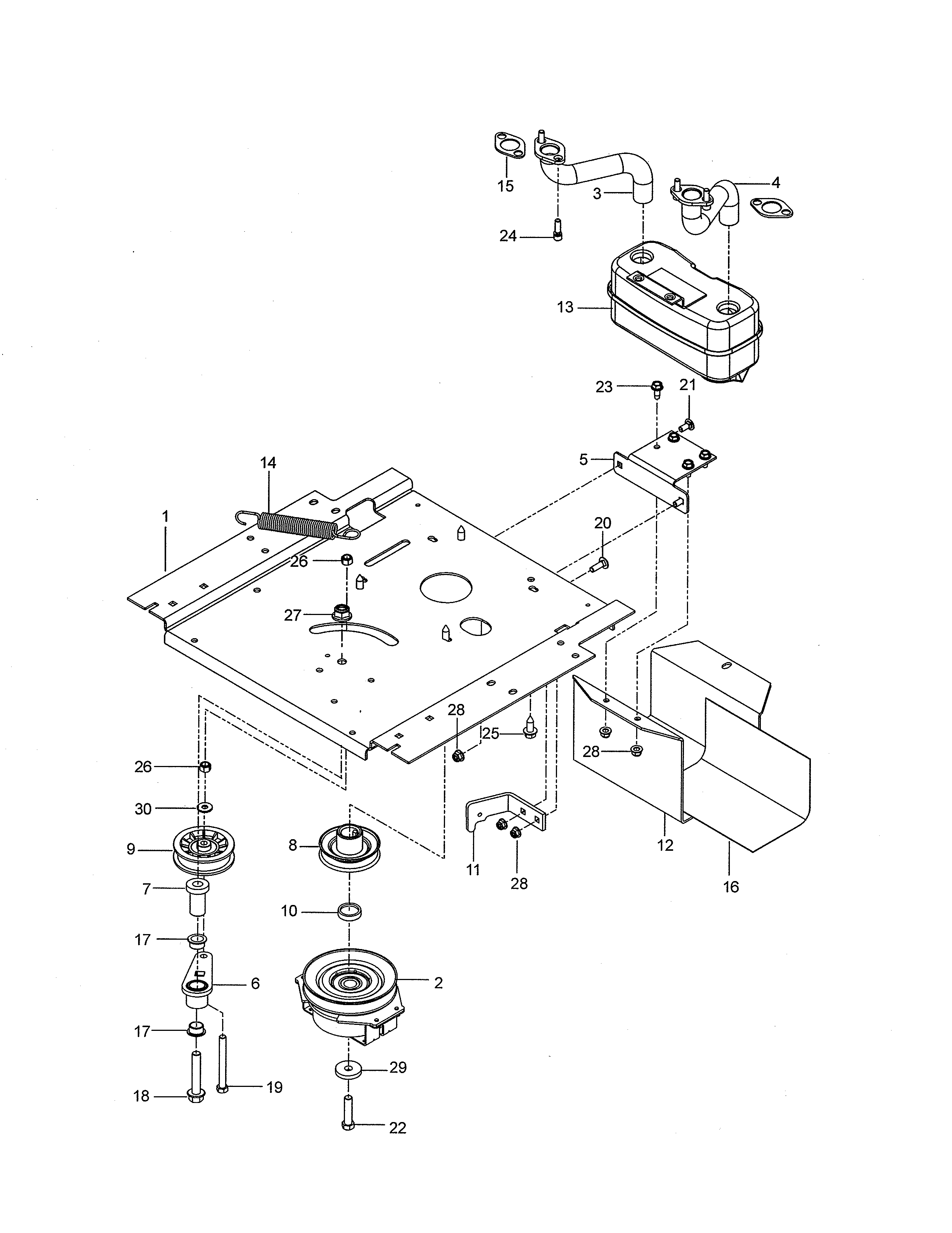 ENGINE MOUNTING/GUARDS/MUFFLER