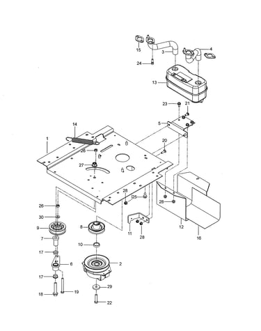 Engine mounting/guards/muffler