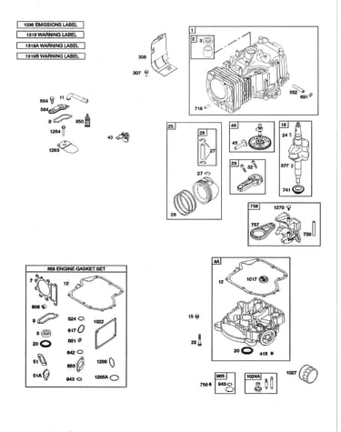 Cylinder/sump/crankshaft