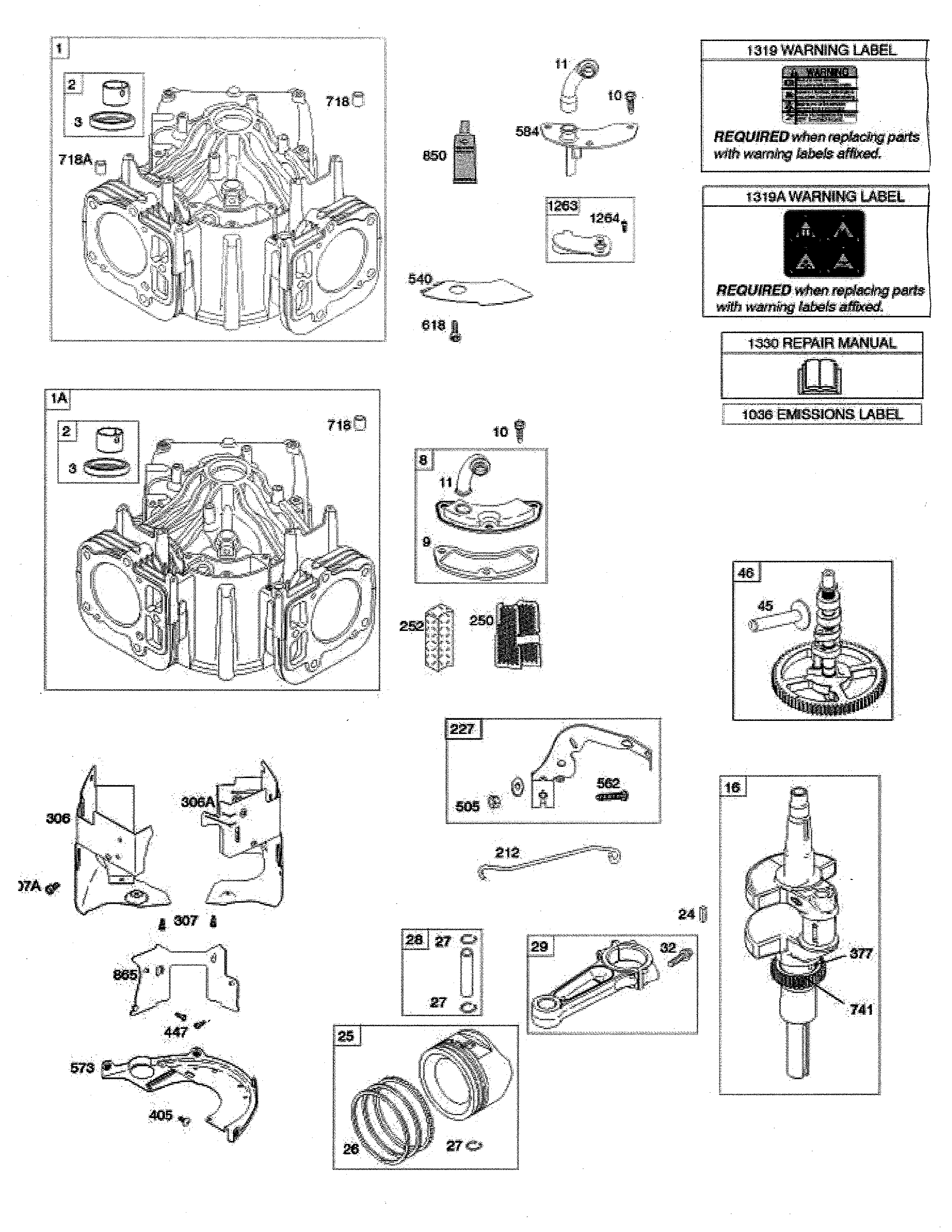 Cylinder/crankshaft/camshaft