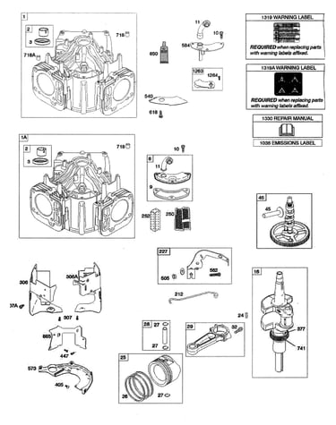 Cylinder/crankshaft/camshaft