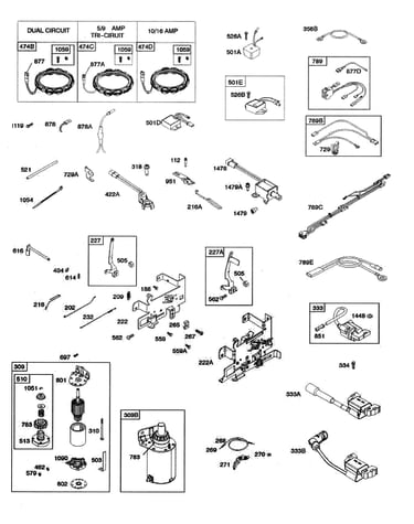 Alternator/electric starter