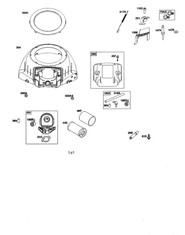 Blower housing/air cleaner