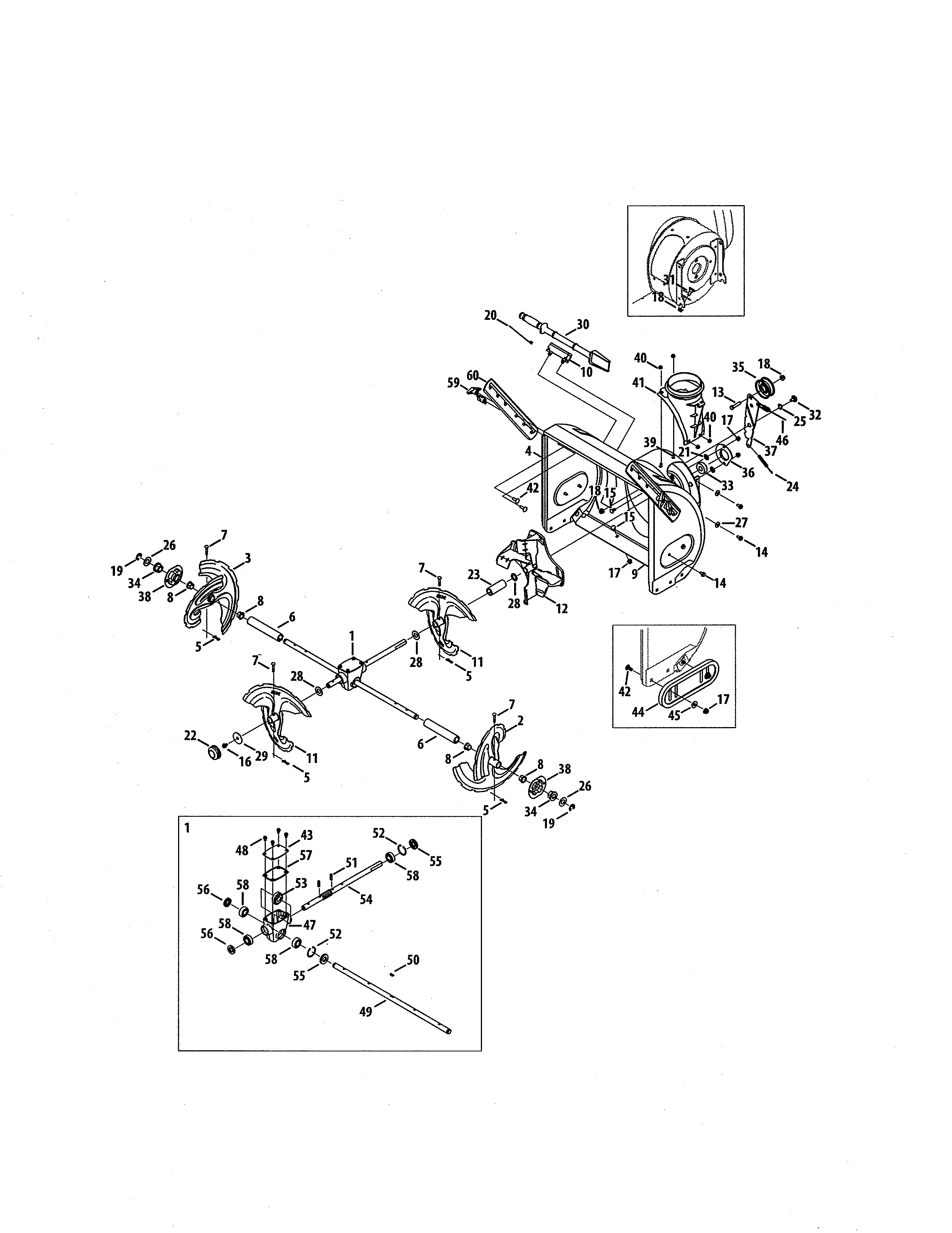 Auger & housing/gearbox