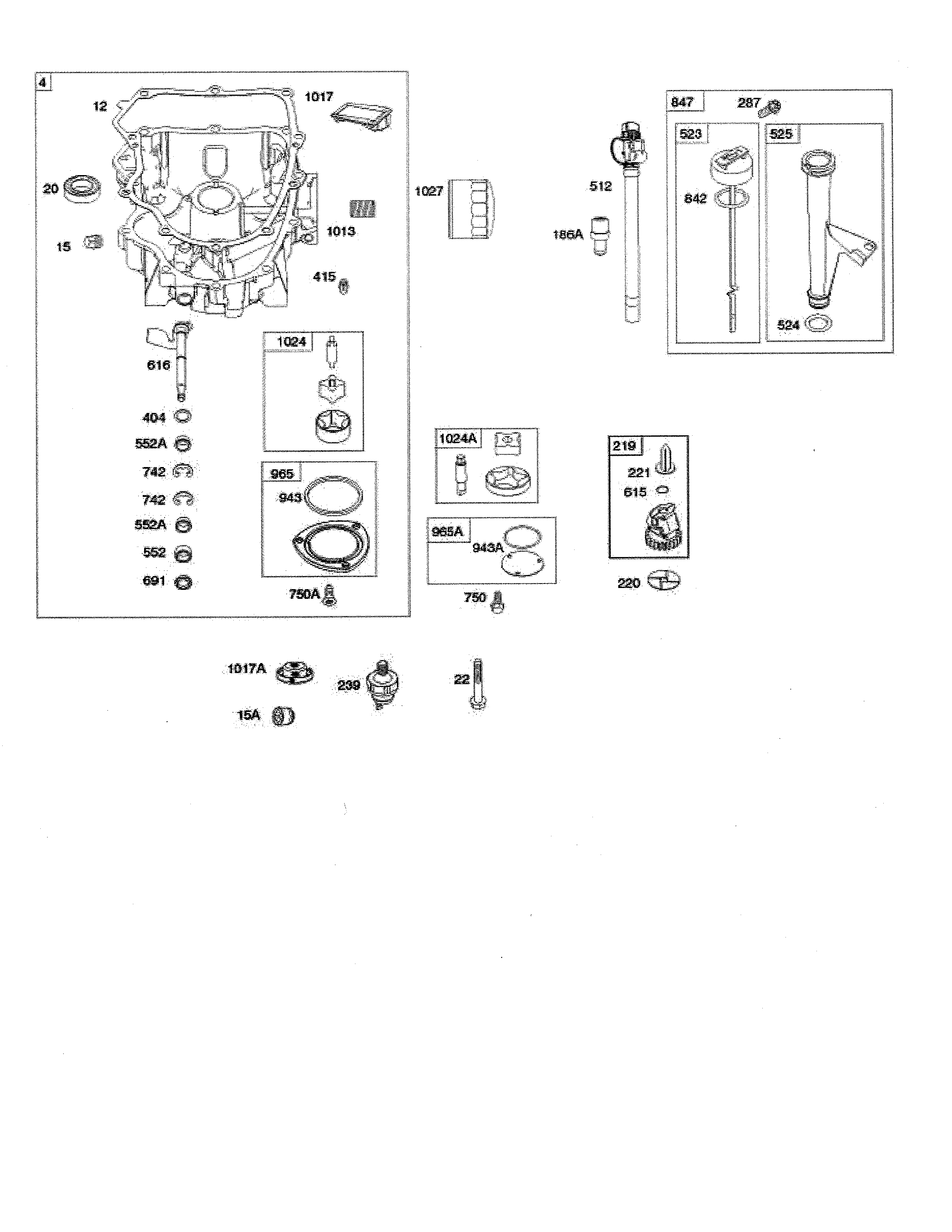 Engine sump/oil pump/dipstick