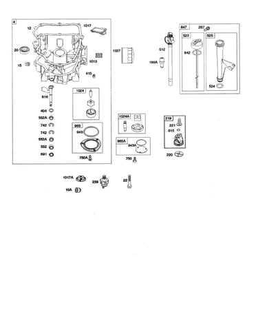 Engine sump/oil pump/dipstick