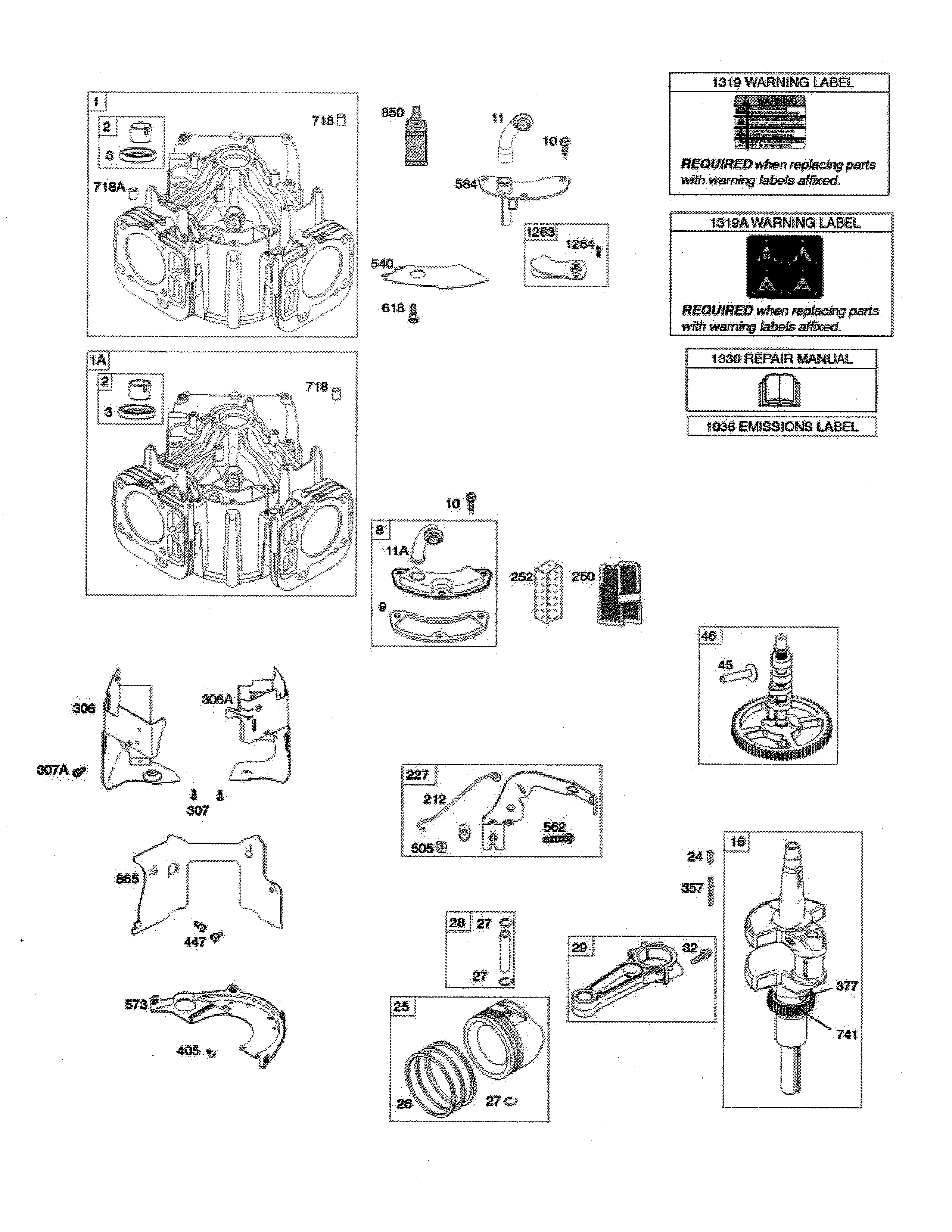 Cylinder/crankshaft/camshaft