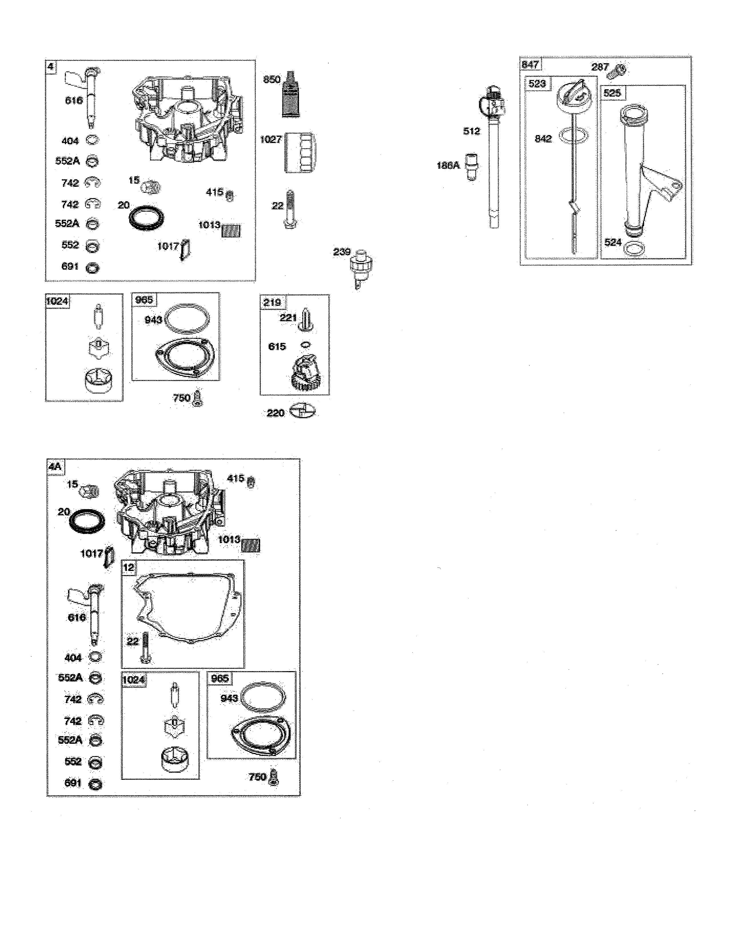 Engine sump/oil pump/dipstick