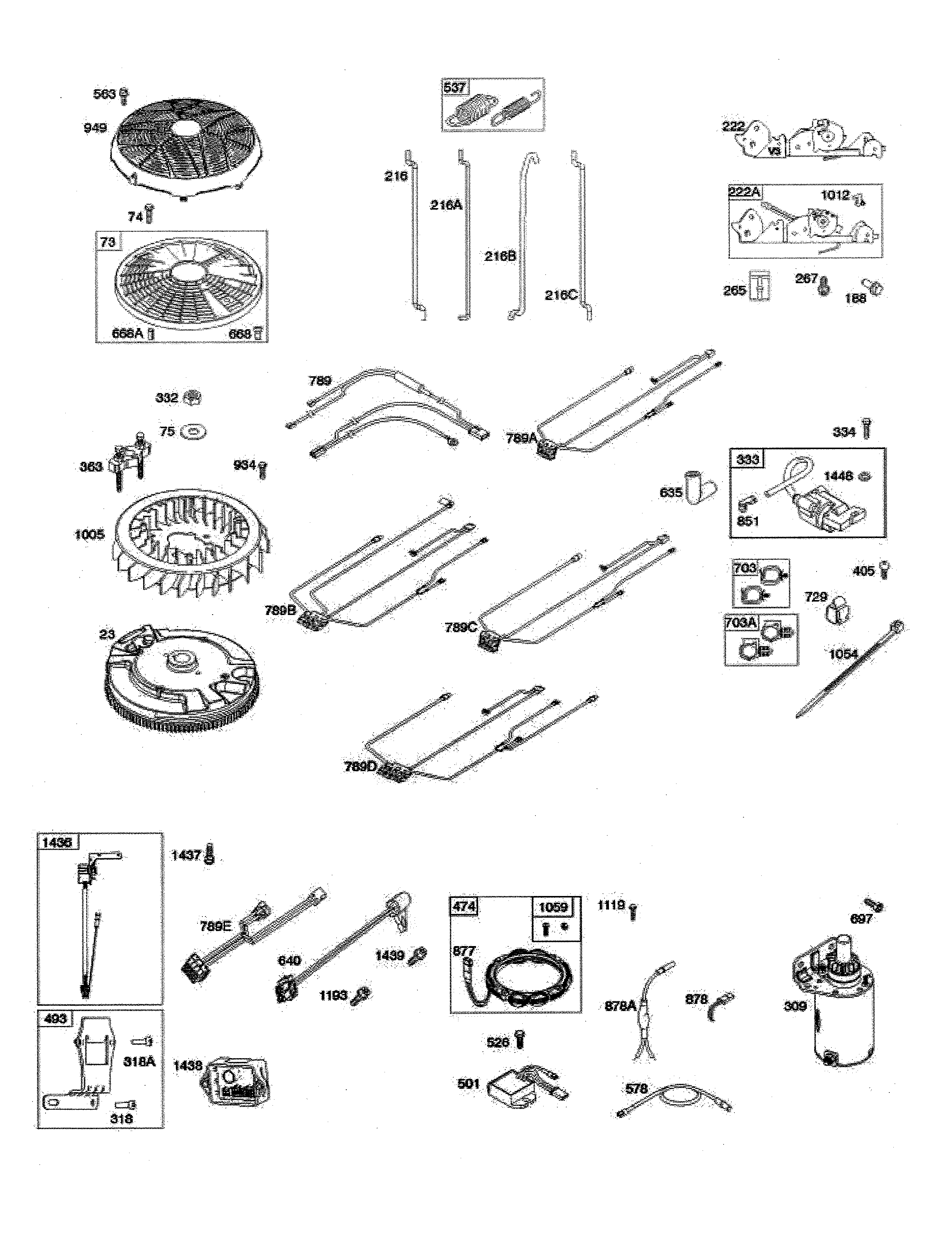 Flywheel/alternator/starter