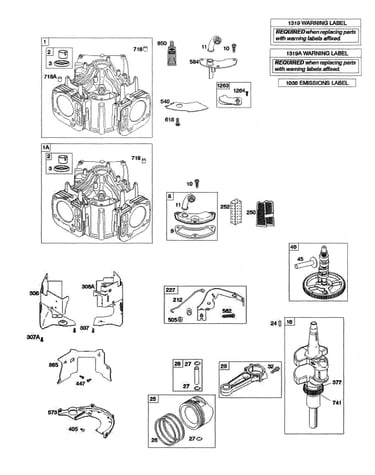 Cylinder/crankshaft/camshaft
