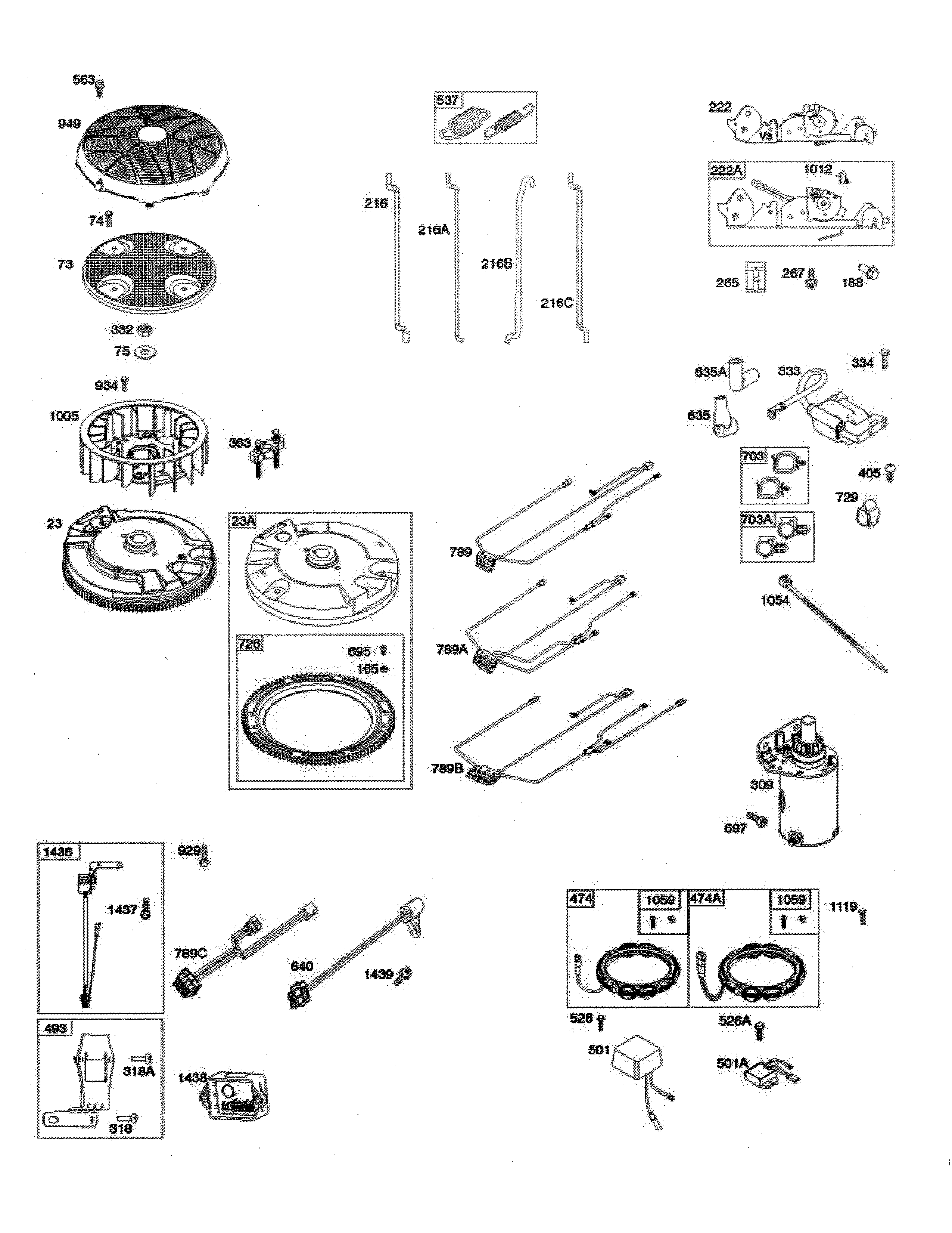 Flywheel/alterntor/starter