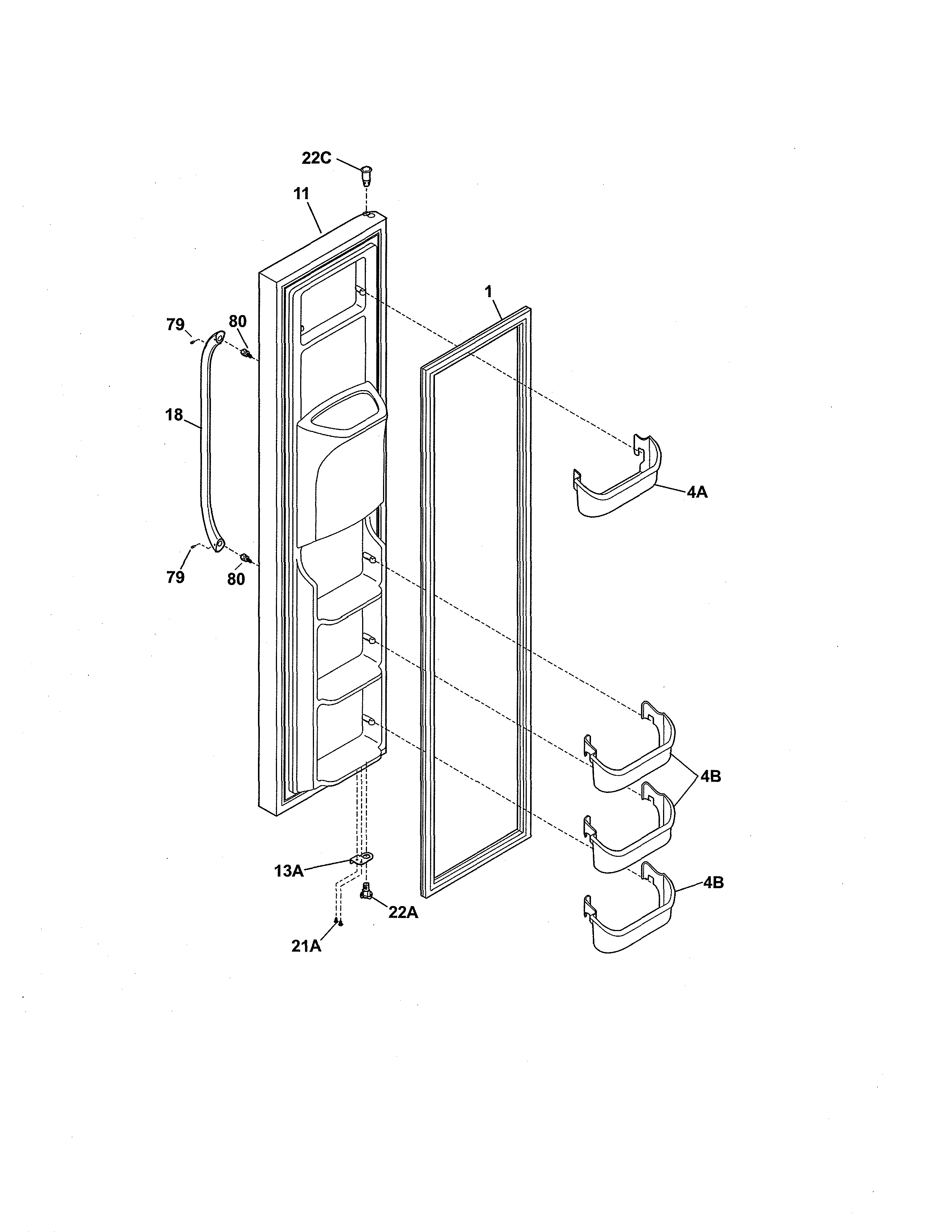 Freezer door