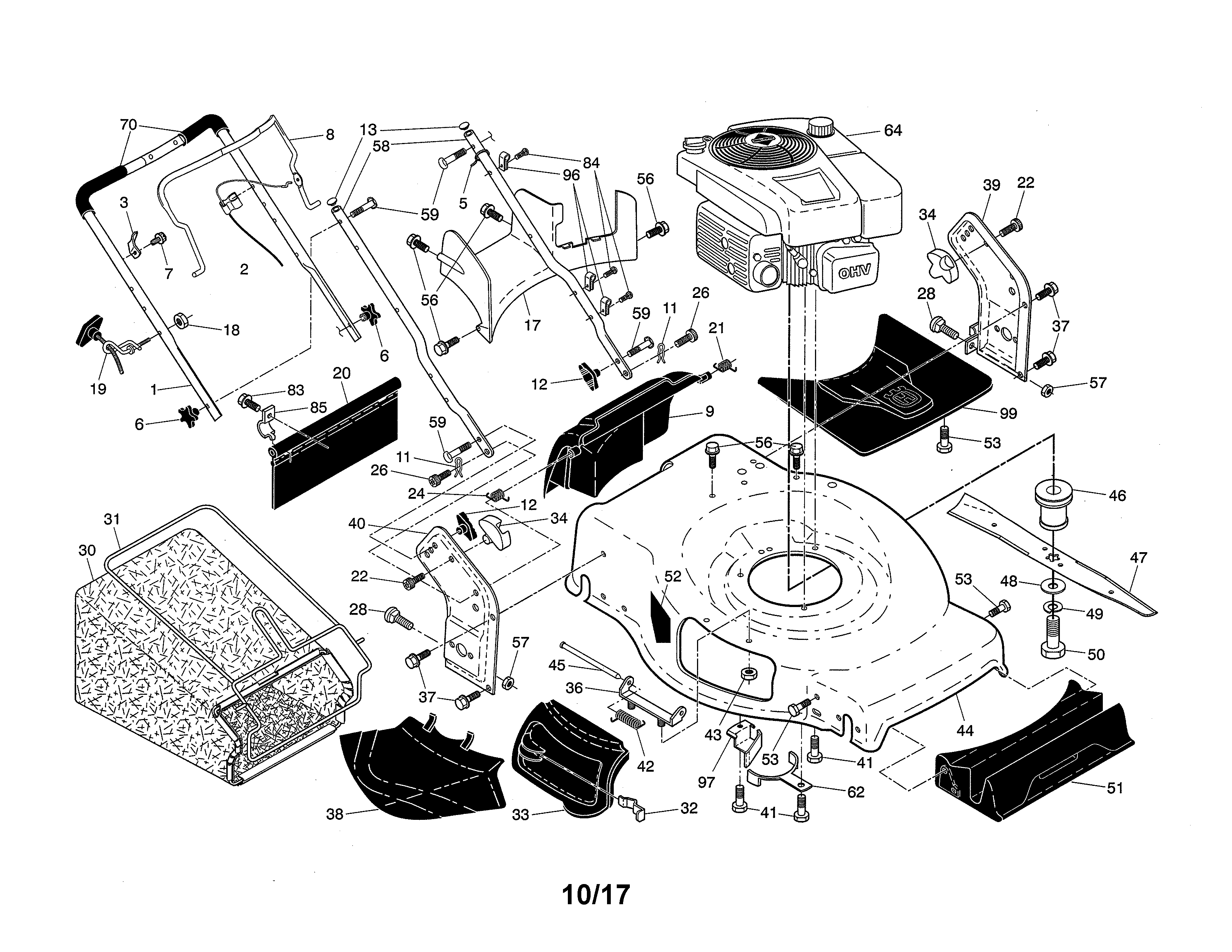 Engine/housing/handle