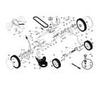 Husqvarna 96145000700 gear case/drive control/wheels diagram