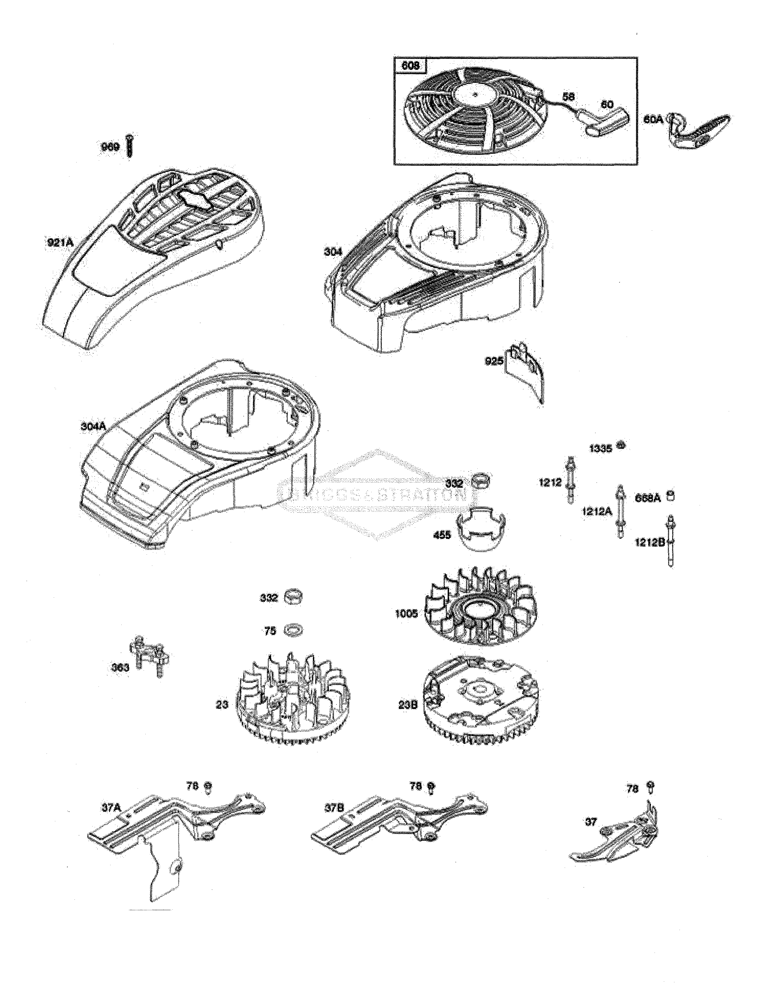 BLOWER HOUSING/FLYWHEEL