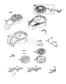 Blower housing/flywheel
