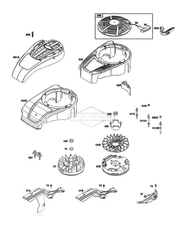 Blower housing/flywheel