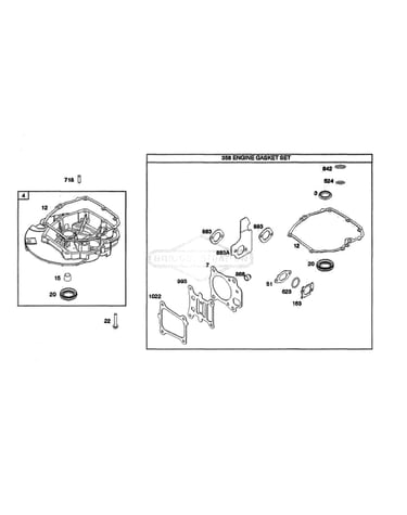 Engine gasket set/sump