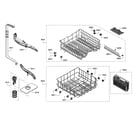 Bosch SHX2ARL5UC/15 spray arm/racks diagram