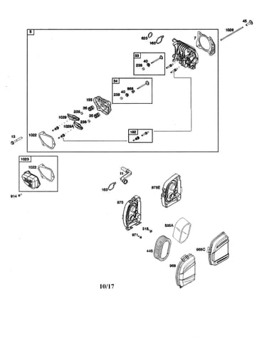 Air cleaner/cylinder head