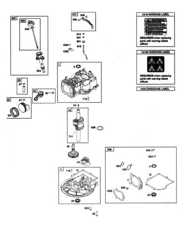 Cylinder/crankshaft/gasket set