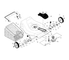 Yard Pro 96148002002 drive control/wheels/grassbag diagram