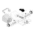 Yard Pro 96148002002 drive control/wheels/grassbag diagram