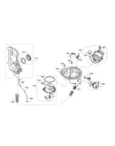 Water inlet/sump/heat pump