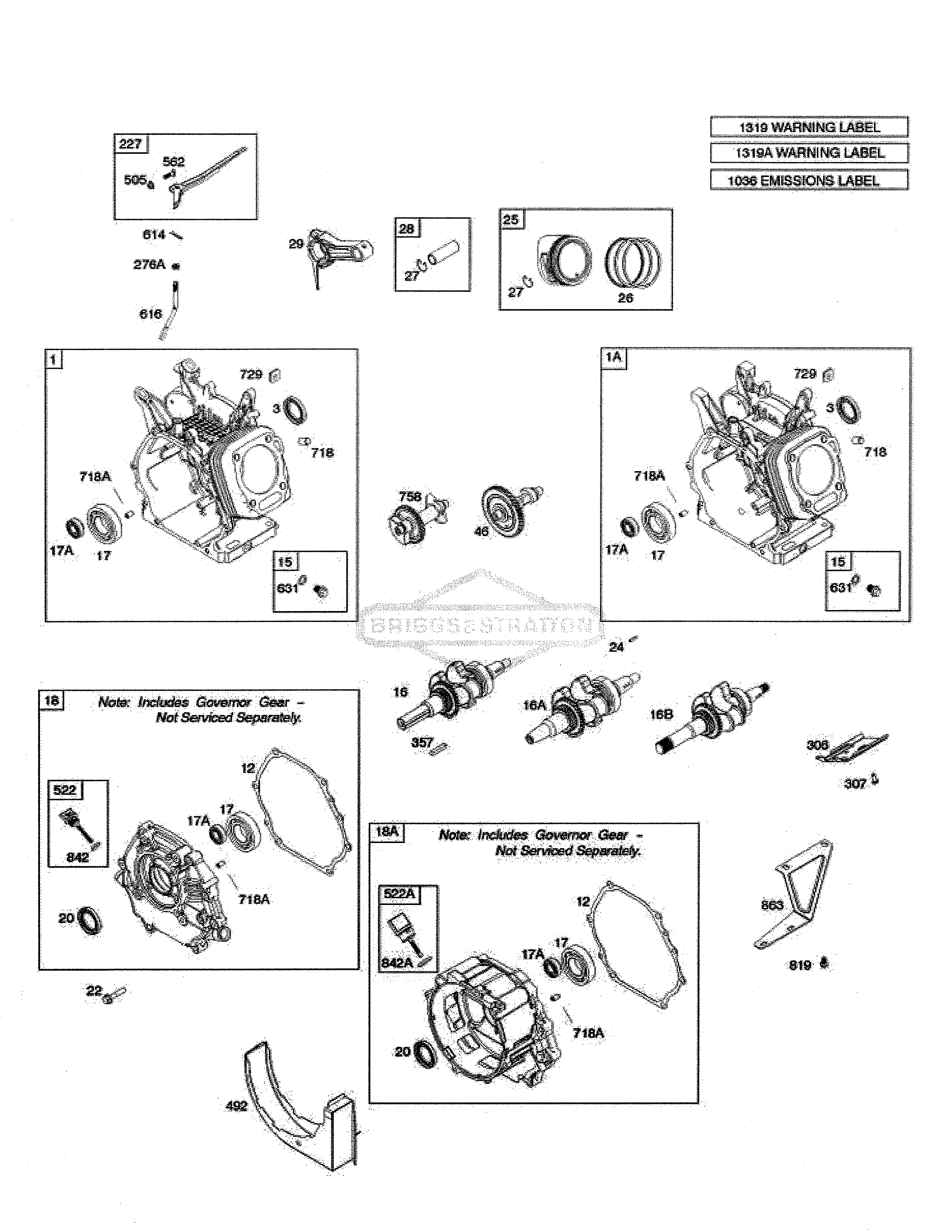 Cylinder/crankcase/crankshaft