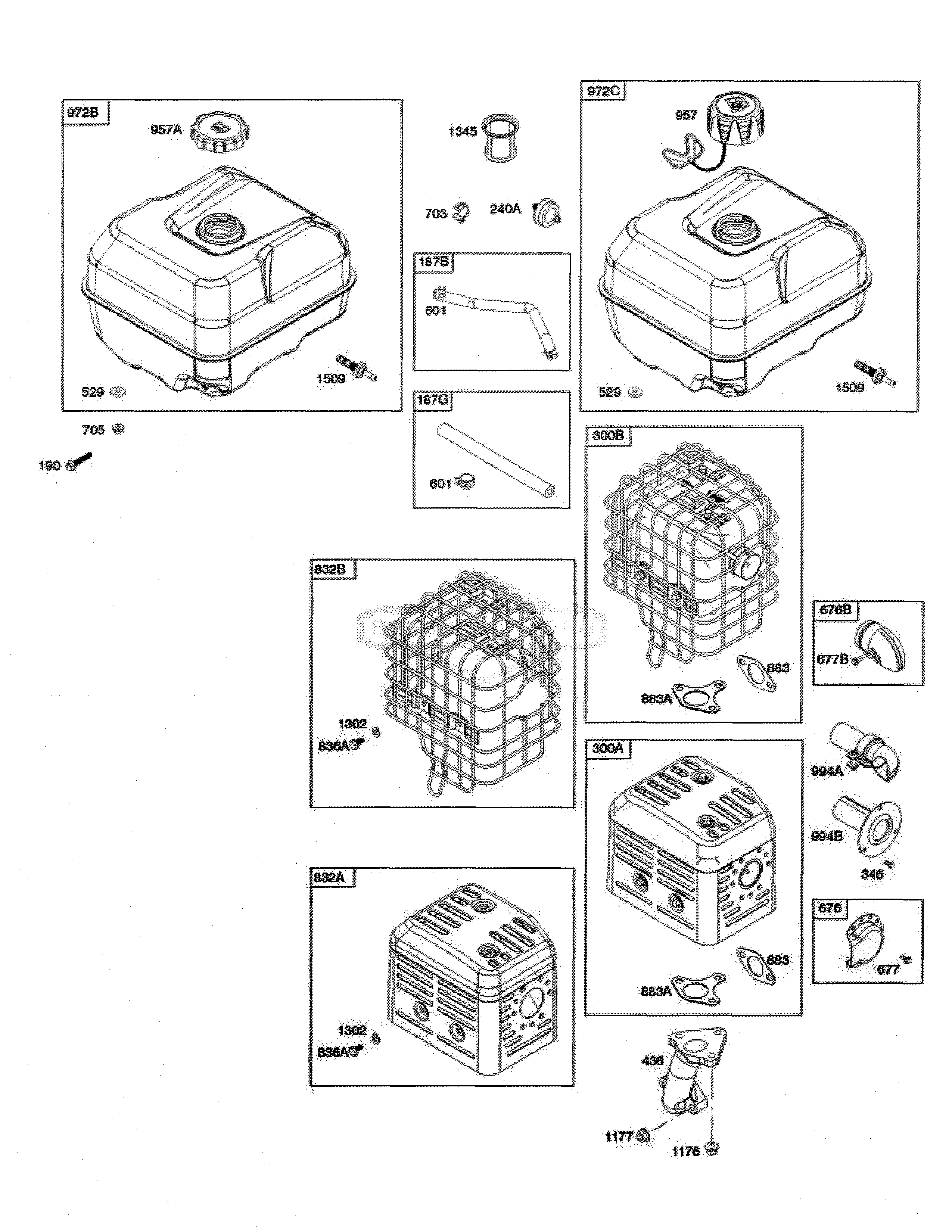 Exhaust system/fuel supply
