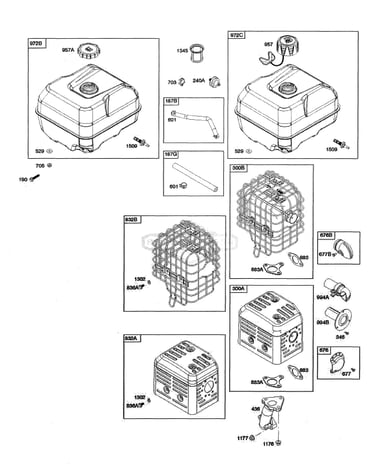 Exhaust system/fuel supply