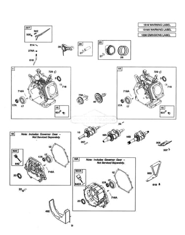 Cylinder/crankshaft/crankcase