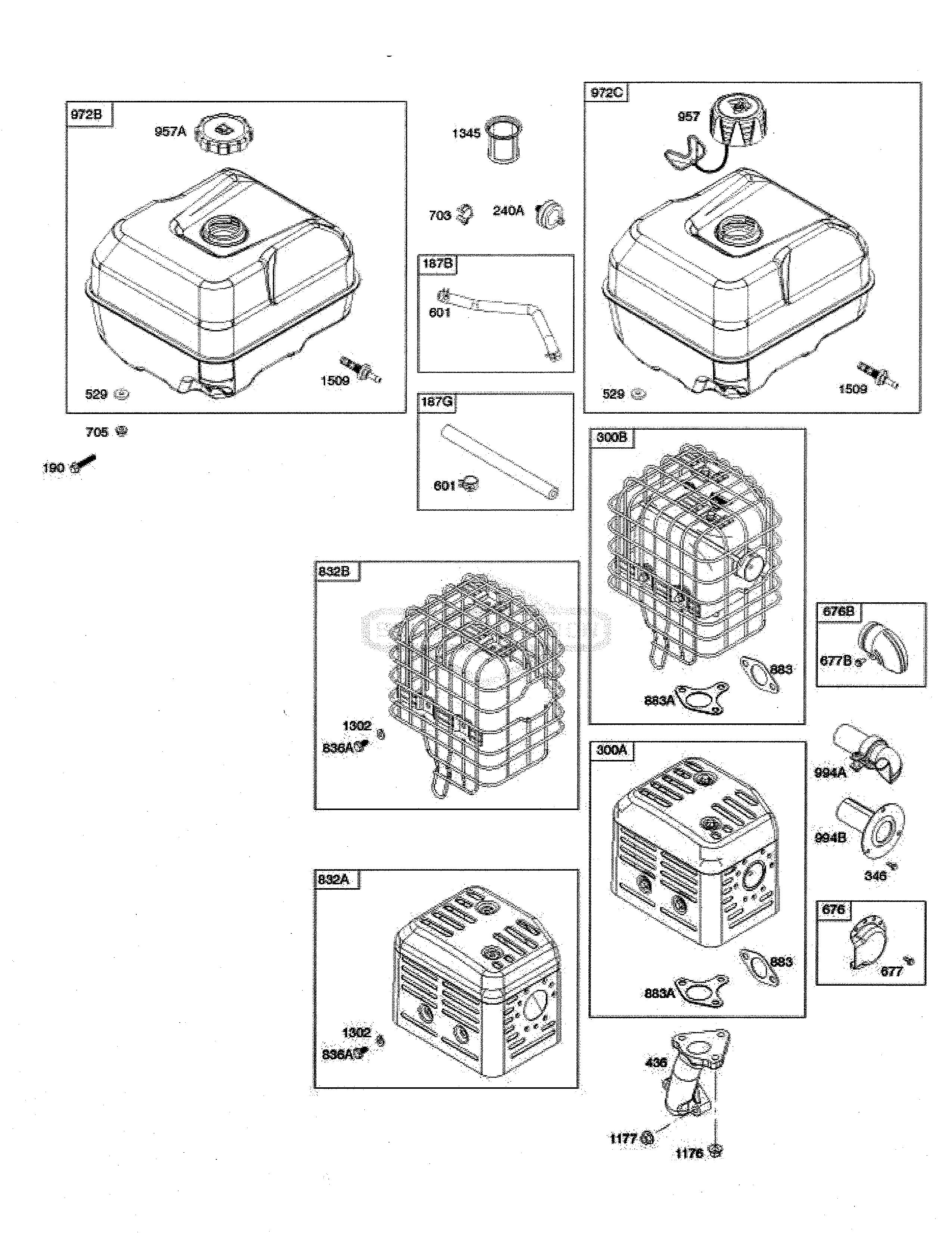 Exhaust system/fuel supply