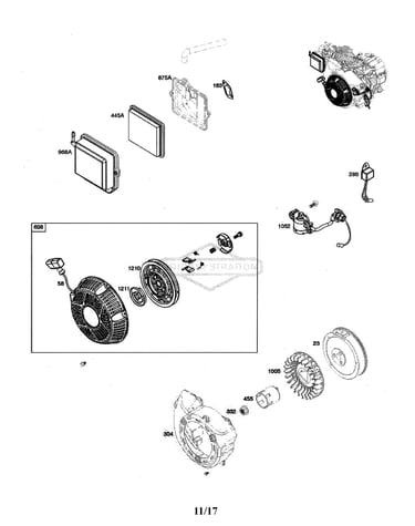Air cleaner/blower housing
