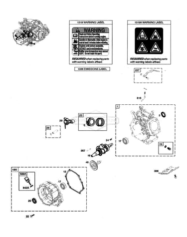 Crankshaft/cylinder/crankcase