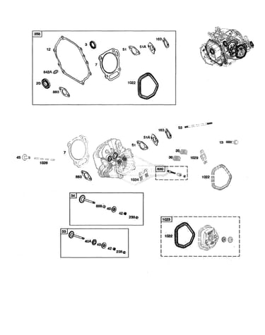 Cylinder head/gasket sets